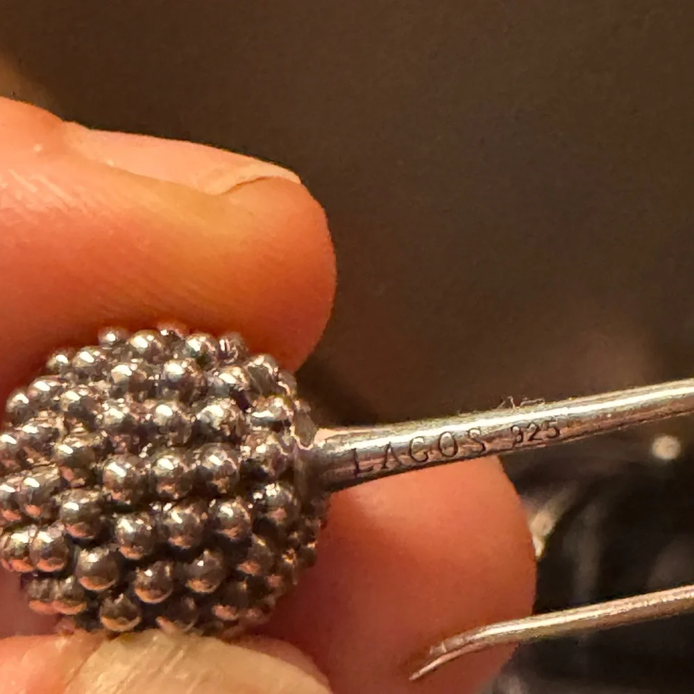 LAGOS Sterling Silver Caviar Ball Drop earrings